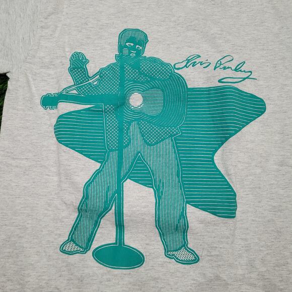 VTG 80s Elvis Presley T-Shirt Womens Small Single Stitch USA Made Ringer Tee - Picture 2 of 10